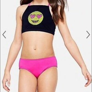 Flip sequins emoji bathing suit
